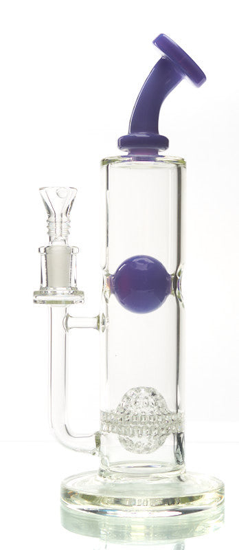 MAV Glass Eureka Honeyball Disc w/ Ball Dab Rig Purple