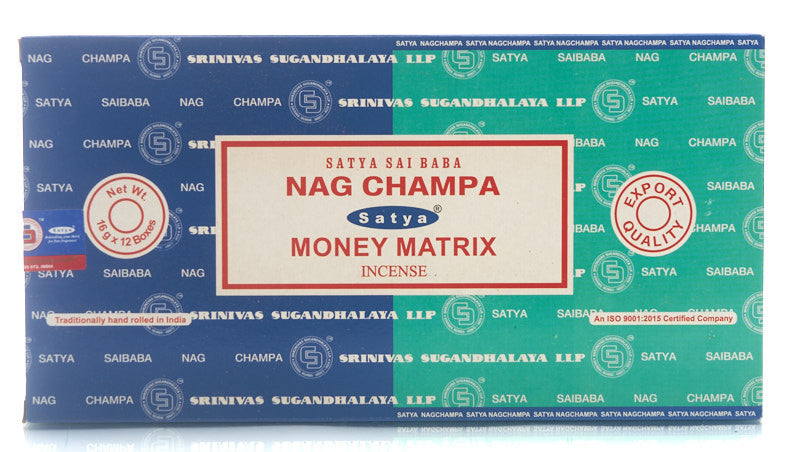 Satya Nag Champa Money Matrix Incense – Incense Pro