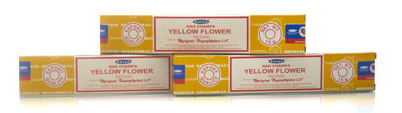 Satya Nag Champa Yellow Flower Incense Sticks - 15gr