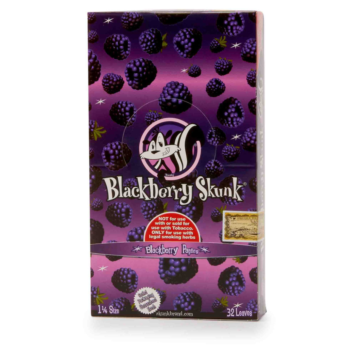 Delicious flavored rolling blunt papers by Skunk Brand - Blackberry flavored rolling papers for dry herb