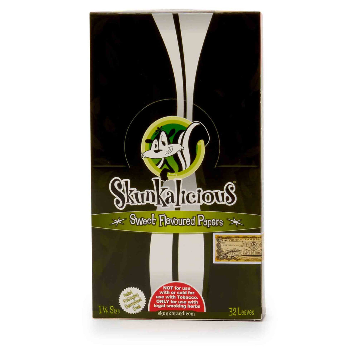 Skunky flavored rolling papers for dry herbs