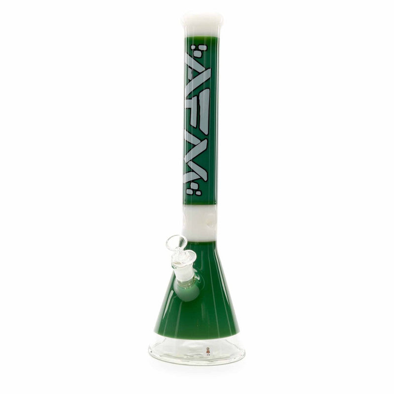 AFM Quasar Full Color 18-Inch Beaker Water Pipe White/Forest
