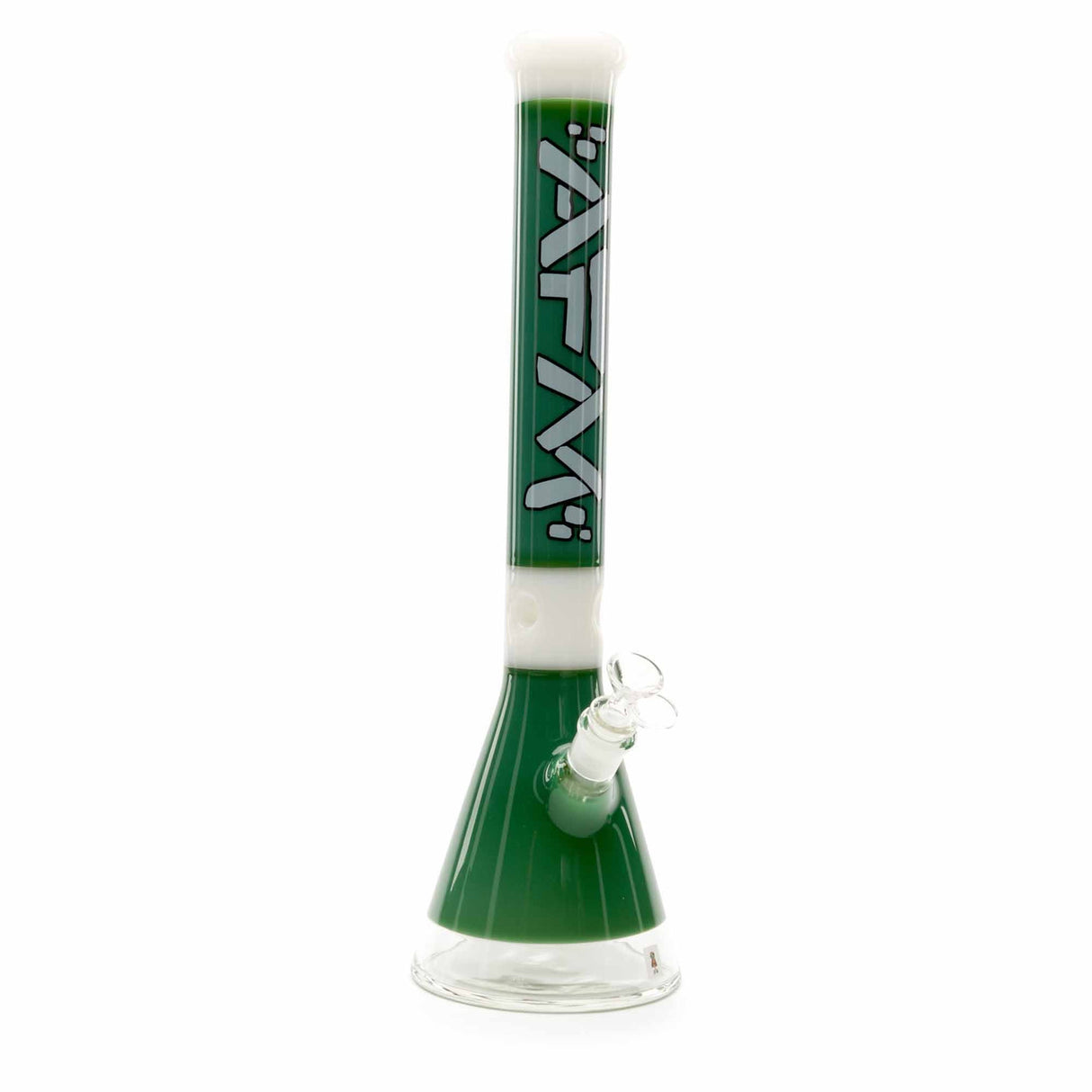 AFM Quasar Full Color 18-Inch Beaker Water Pipe White/Forest