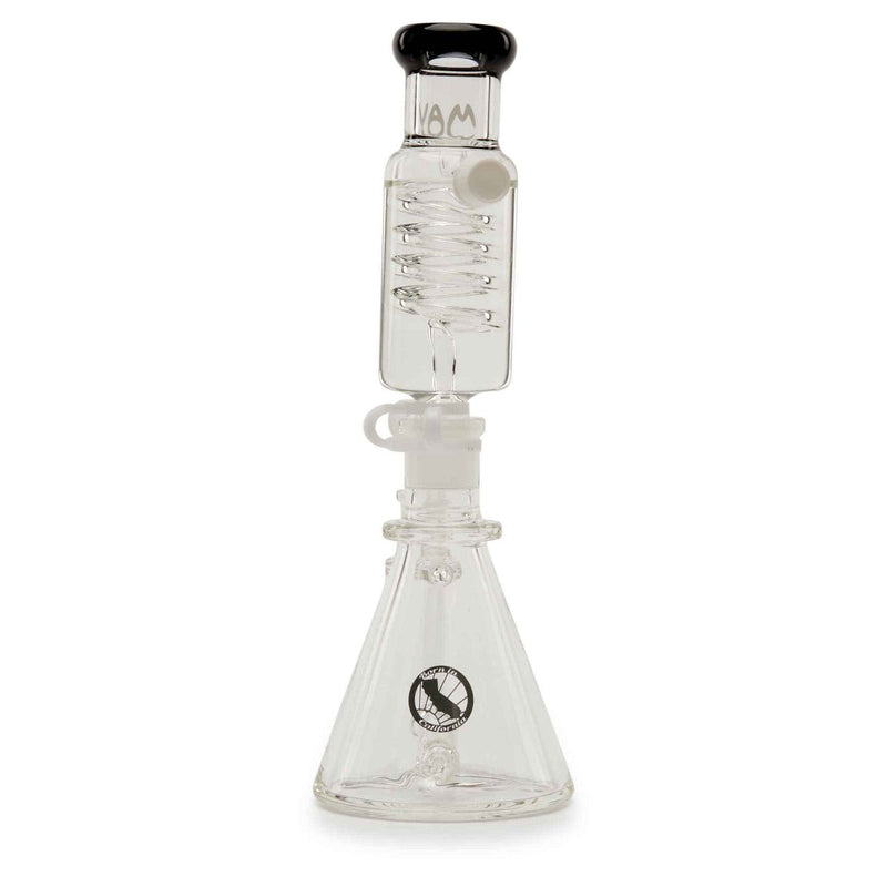 MAV Glass Mini Inline Coil Beaker Black Back View
