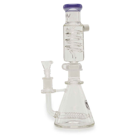 MAV Glass Mini Inline Coil Beaker Purple Left Side View
