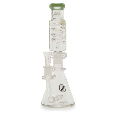 MAV Glass Mini Inline Coil Beaker Sea Foam 3/4 Profile View
