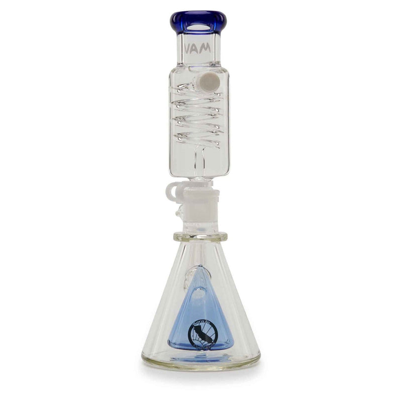 MAV Glass Mini Pyramid Coil Beaker Blue