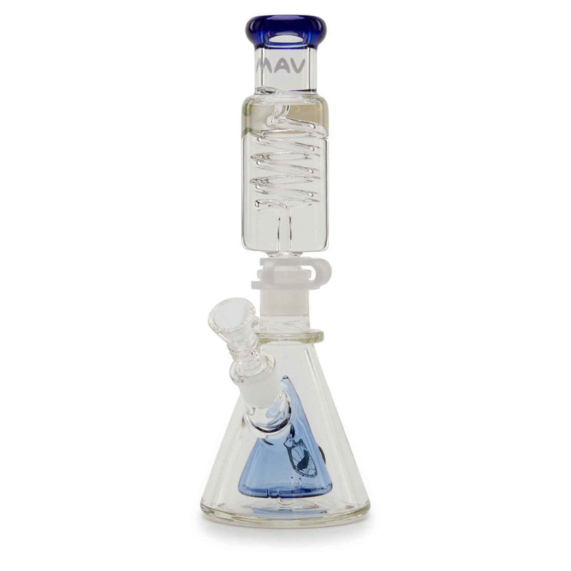 MAV Glass Mini Pyramid Coil Beaker Ice Blue