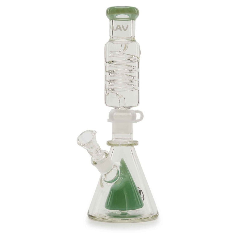 MAV Glass Mini Pyramid Coil Beaker Sea Foam