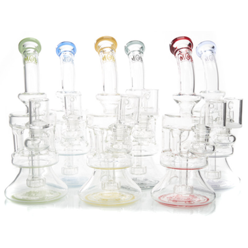Mob Glass Quad Pillar Recycler Dab Rig 9