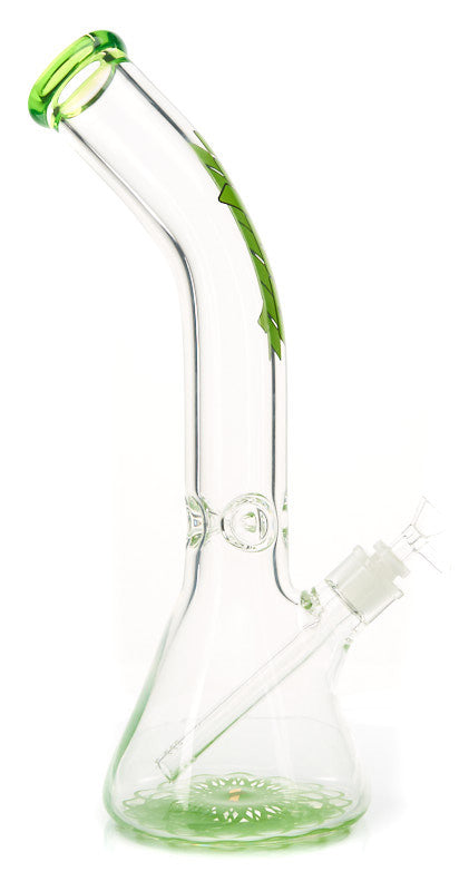 MOB Glass Bent Neck Beaker Water Pipe 6