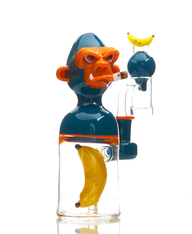 "Smoking Chimp - Peacock/Orange" By John Fischbach 1