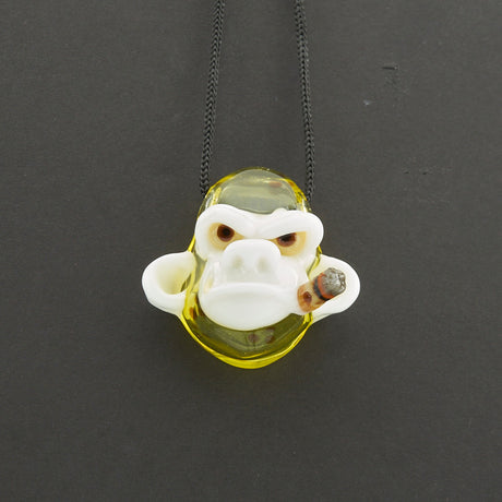 "Smoking Chimp Pendant - Lemon" By John Fischbach 3