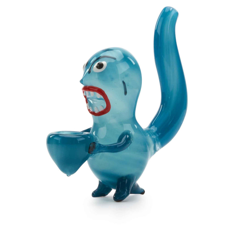 Mankey Glass Hand Pipe Blue