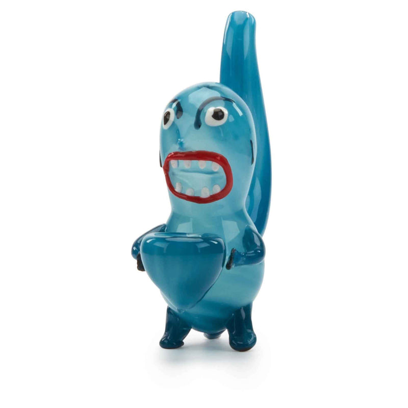 Mankey Glass Hand Pipe Blue
