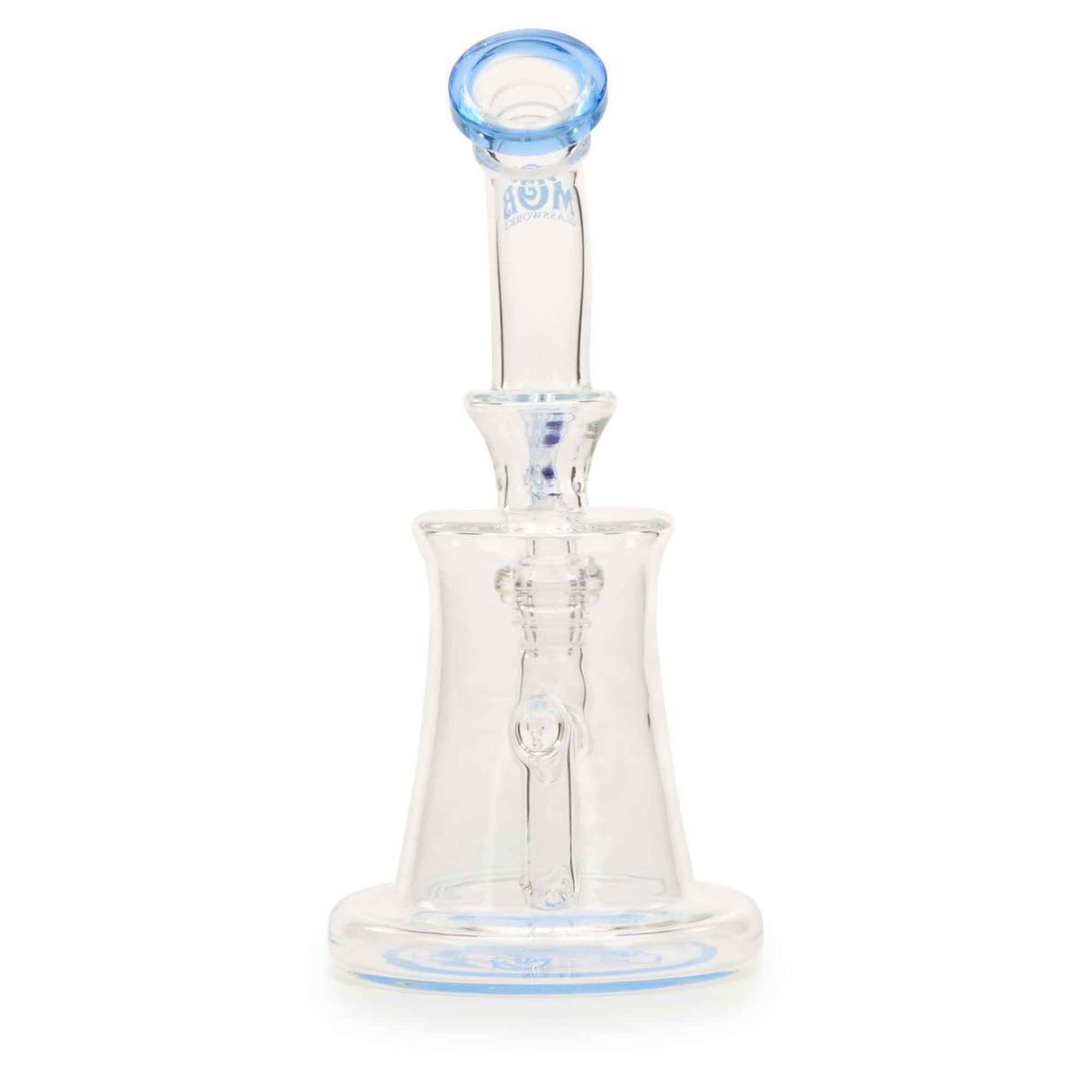 MOB Glass Hollow Triangle Premium Glass Dab Rig Blue Dream
