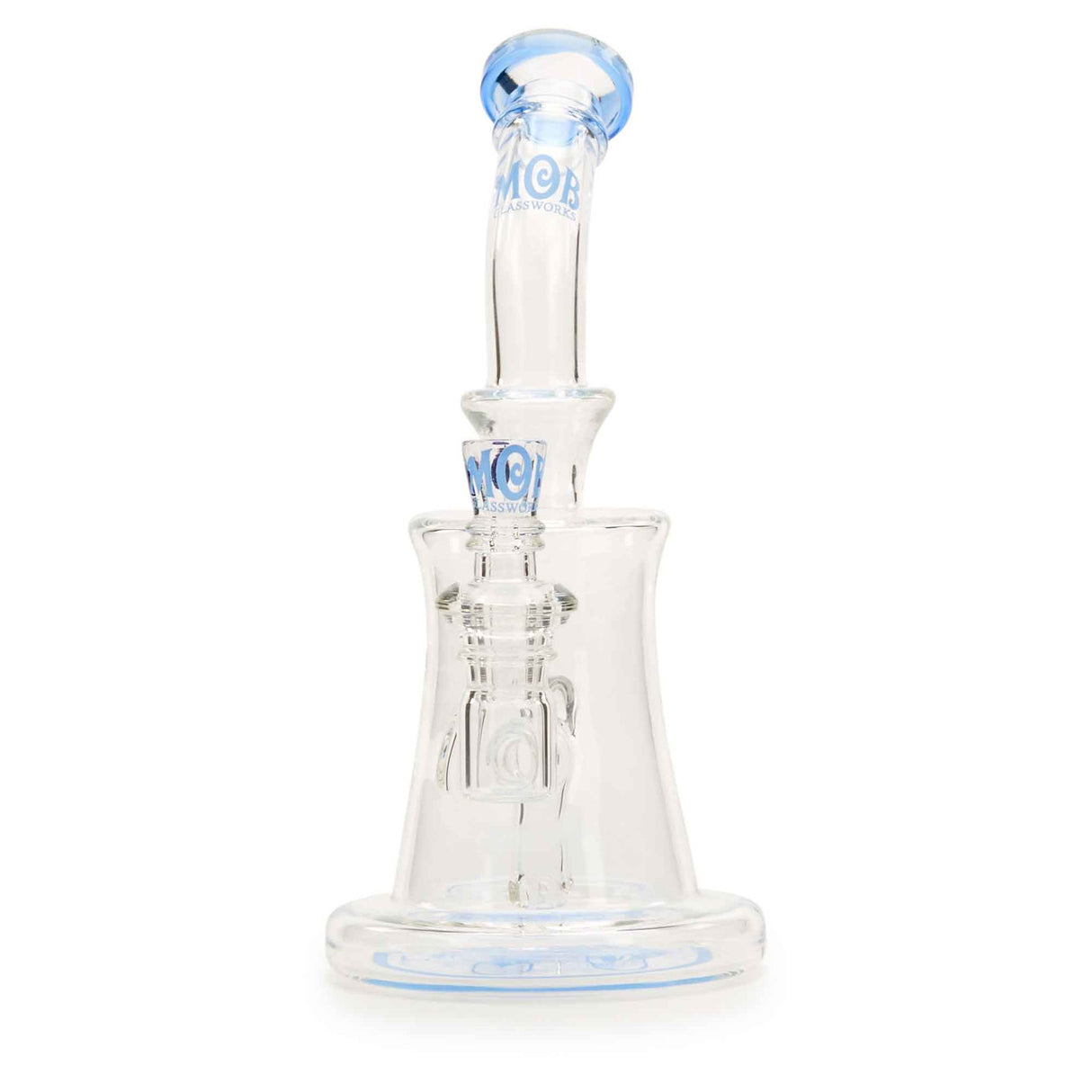 MOB Glass Hollow Triangle Premium Glass Dab Rig Blue Dream