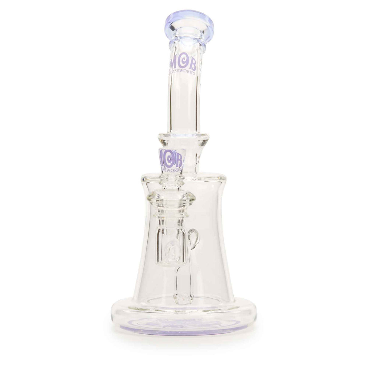 MOB Glass Hollow Triangle Premium Glass Dab Rig Purple Rain