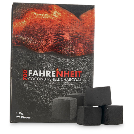 72 Pieces Fahrenheit Coconut Shell Charcoal Natural Hookah Coals