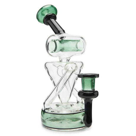 710 Lab Barrel Mouth Recycler Concentrate Dab Rig Rich Emerald Green Borosilicate Glass Water Pipe