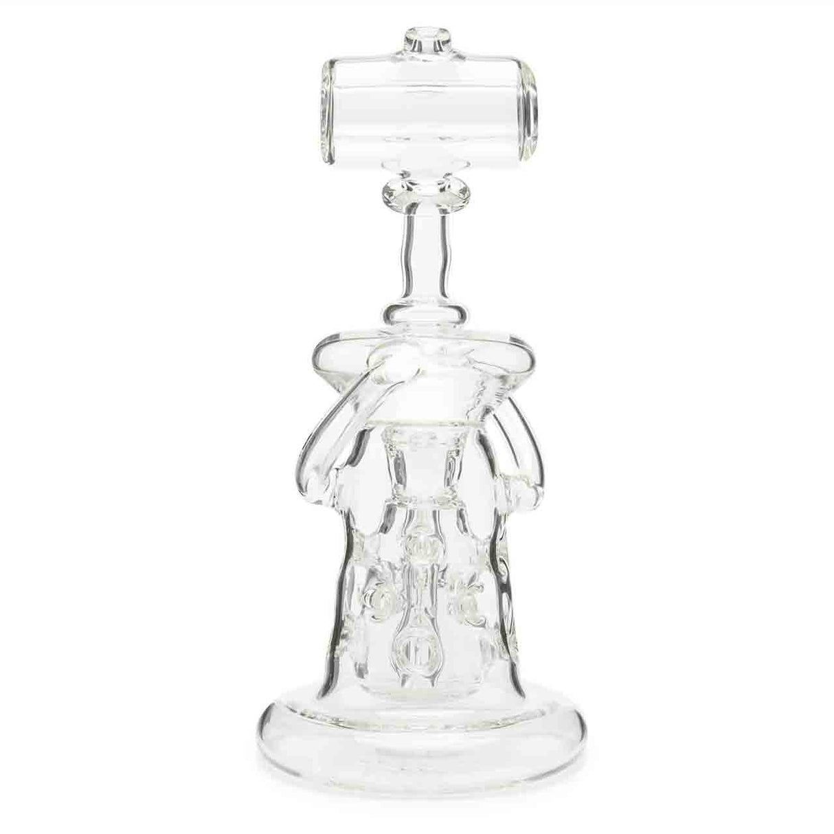 710 Lab Scientific Glass Fab Egg Recycler Concentrate Oil Rig Clear Glass