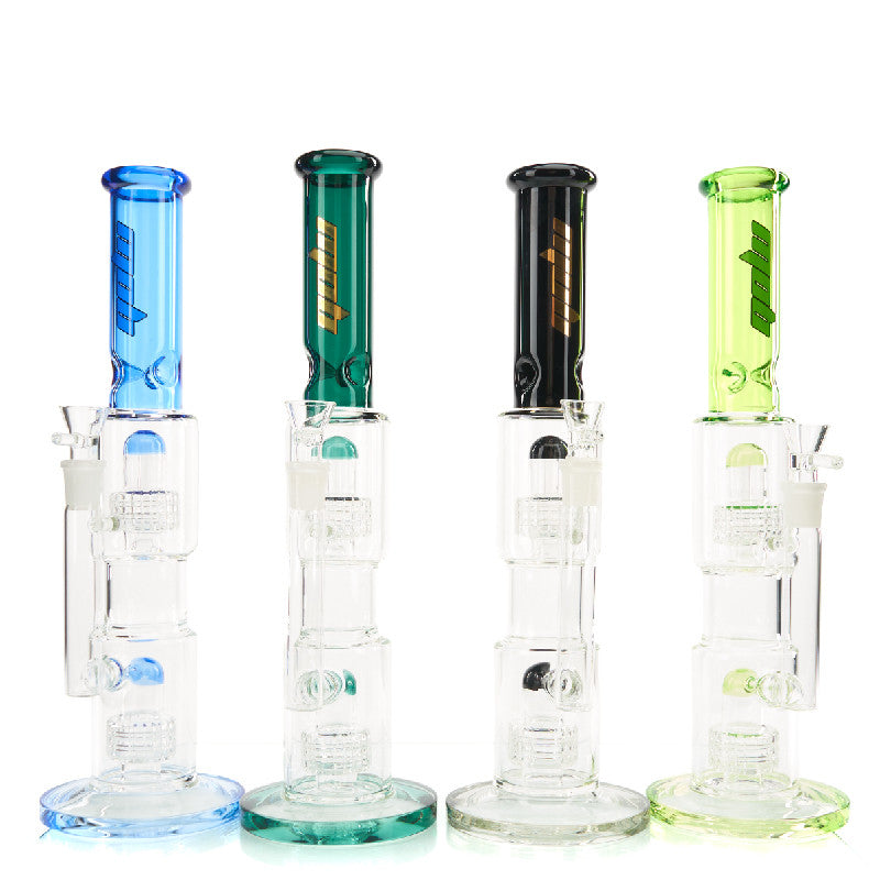 MOB Glass The Double Stack Straight Water Pipe 1