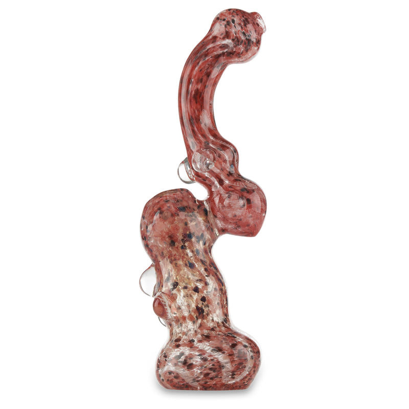 red cheap glass bubbler 8" tall