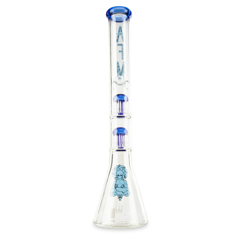 Blue AFM Double Tree 9mm Beaker