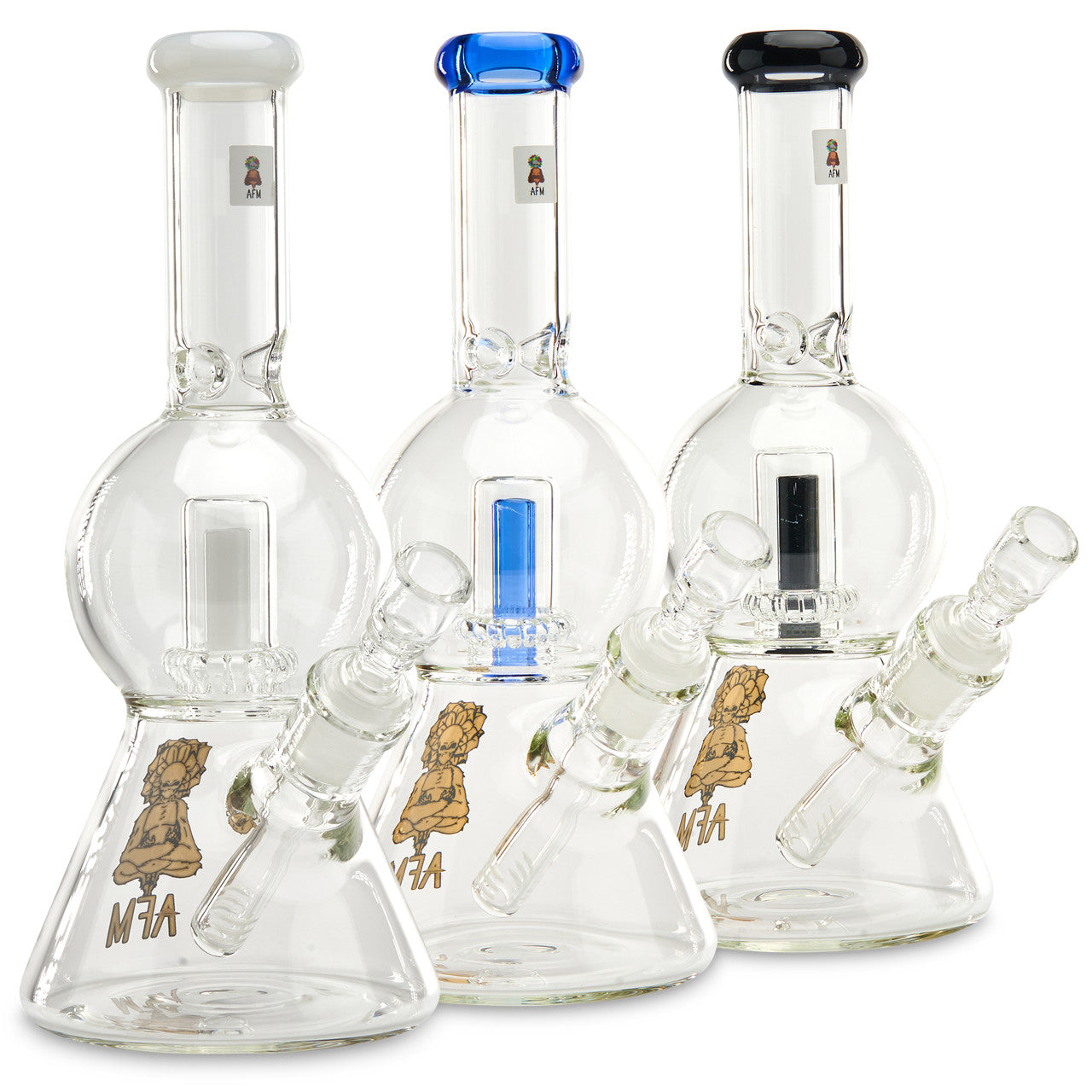 Alien Flower Monkey Glass Bell Beaker With UFO Perc