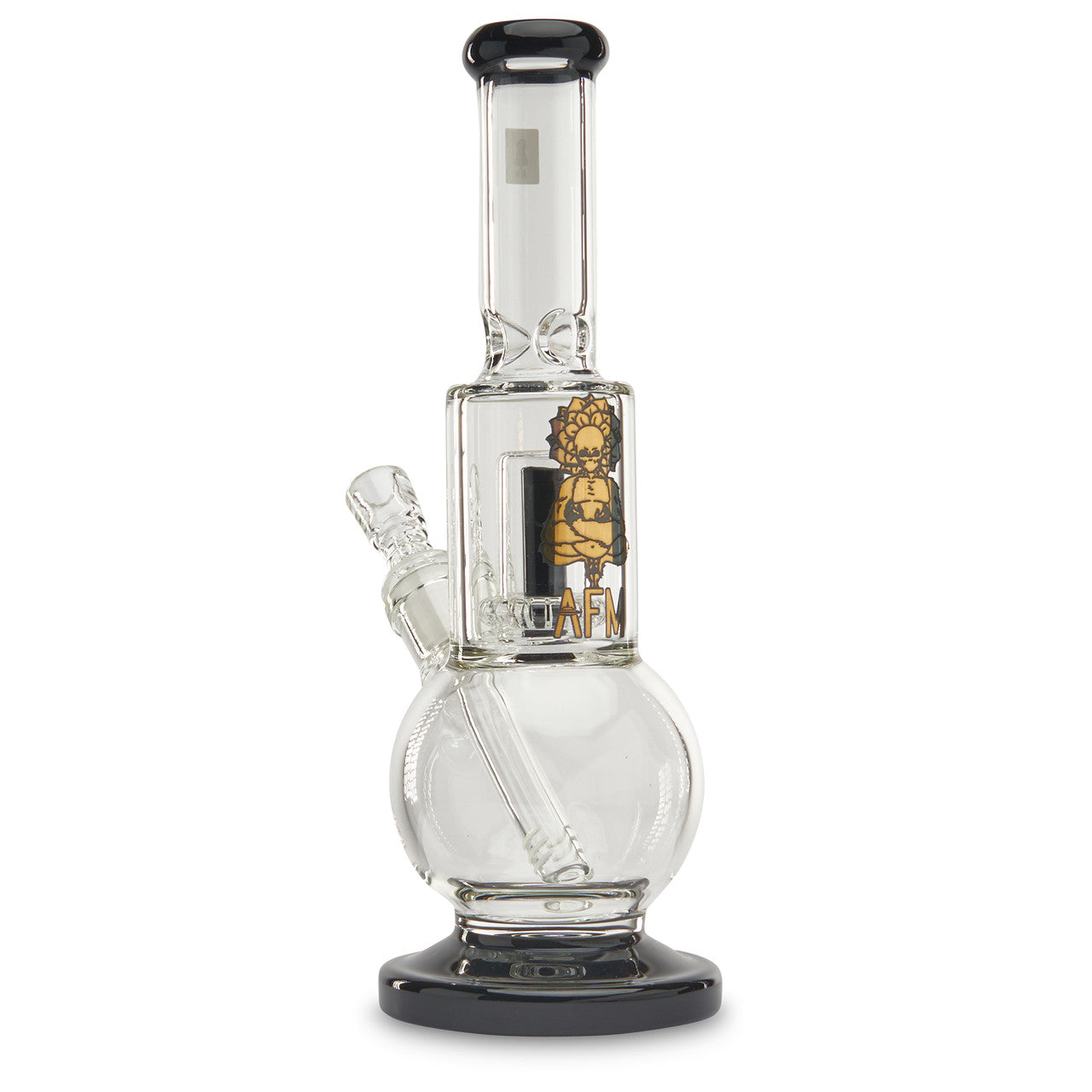 Alien Flower Monkey Glass Bell Bottom Waterpipe with Perc
