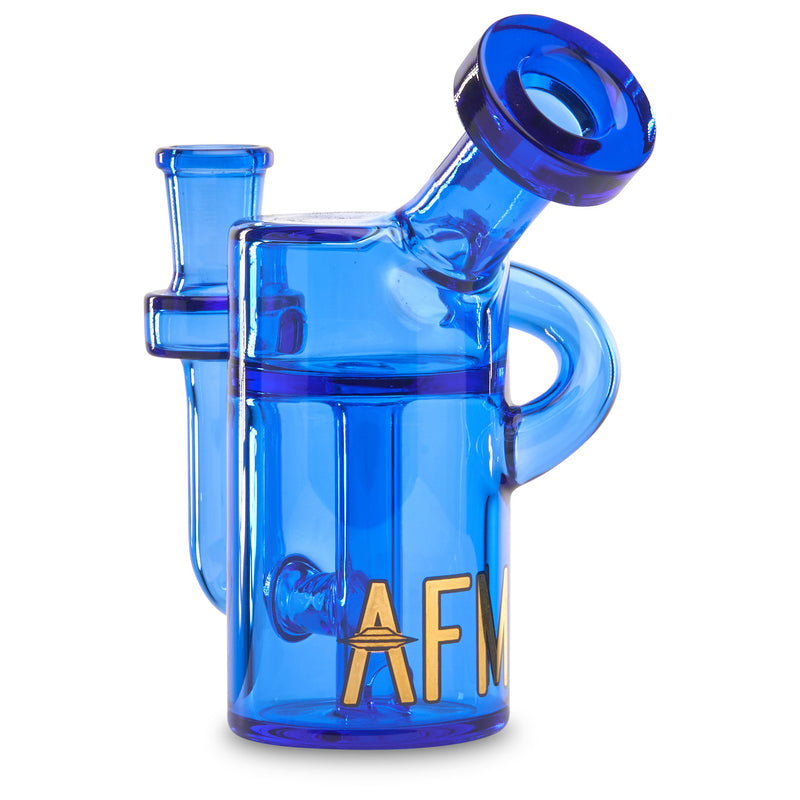 Blue Alien Flower Monkey Glass Recycler With 14mm Joint