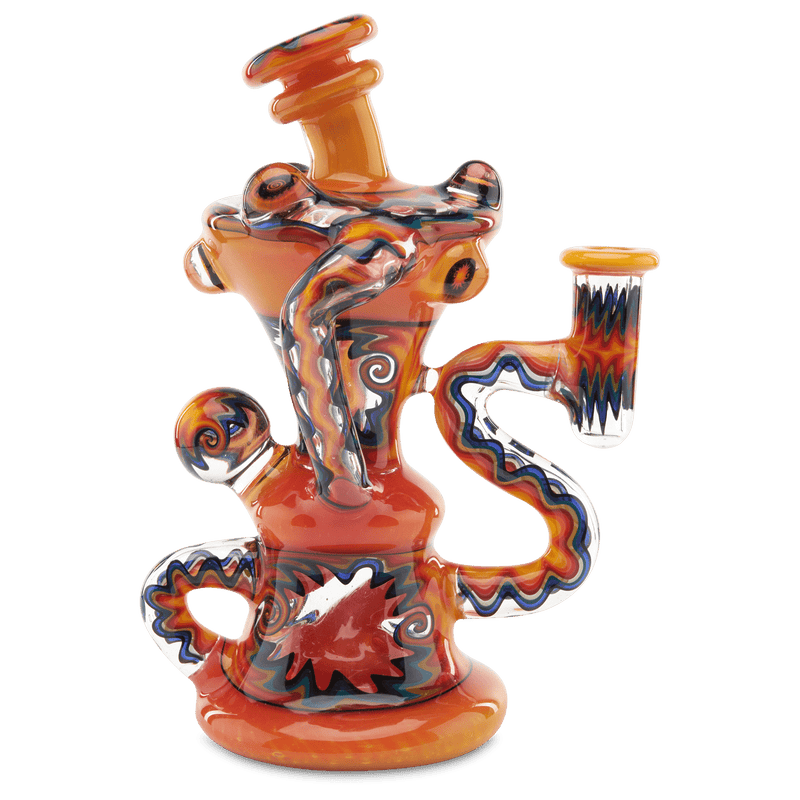 Andy G Window Klein Red heady glass water pipe
