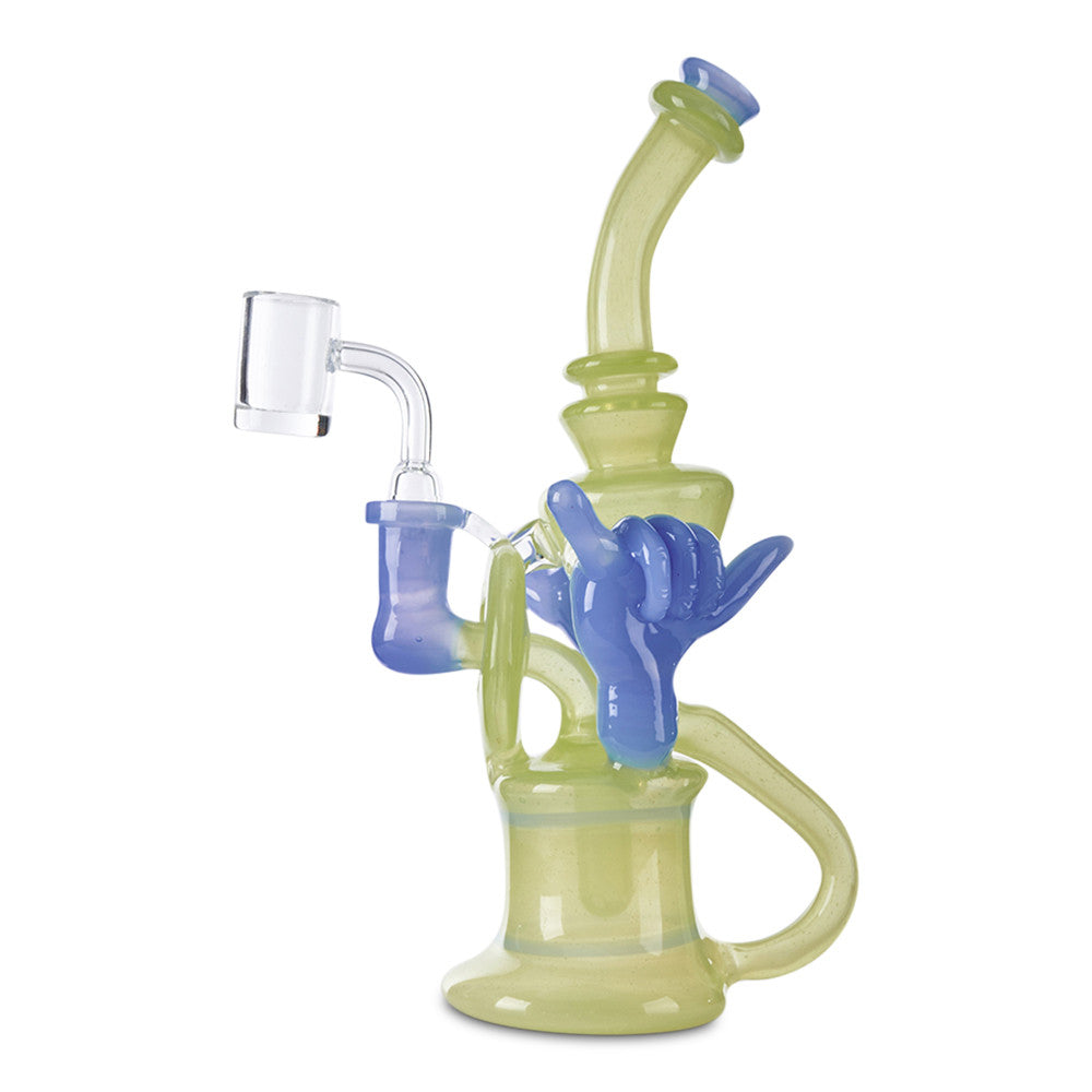 black sand hang ten recycler with quartz banger