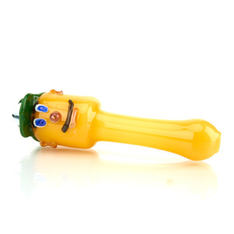 Crush Glass Mustache Hand Pipe 2