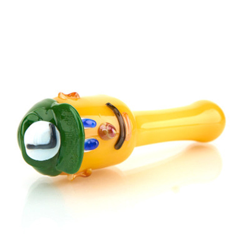 Crush Glass Mustache Hand Pipe 4