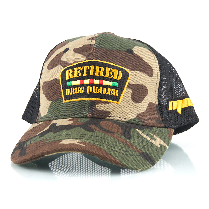 Camo Retired Drug Dealer Hat front(allow image)