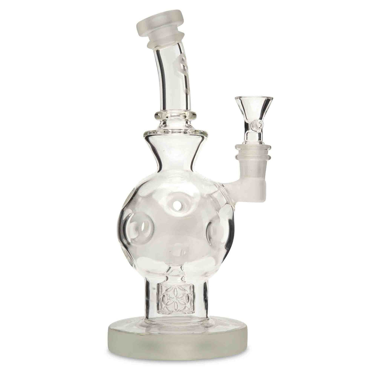 Chubbz Glass Frosted Exosphere SOL Perc water pipe for dry herb