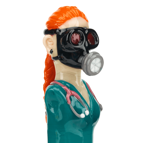 Covid Nurse Heady Dab Rig by Fish Glass Close (allow images)