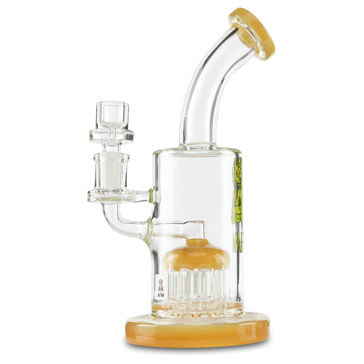 AFM Color Glass Banger Hanger with Tree Perc and 14mm Bowl