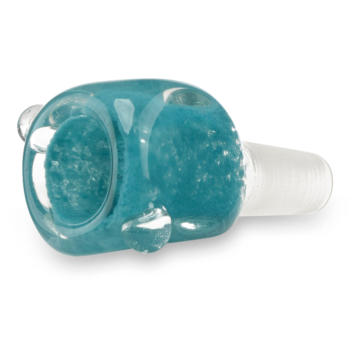 square bong bowl with 14mm male joint blue
