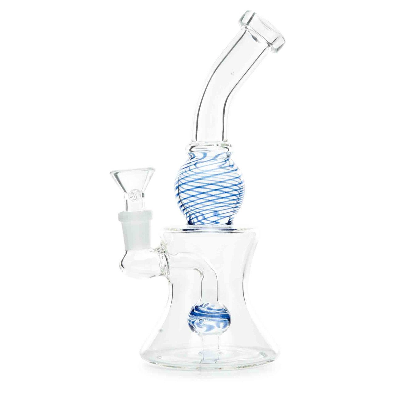 Bent Globe Water Pipe Blue