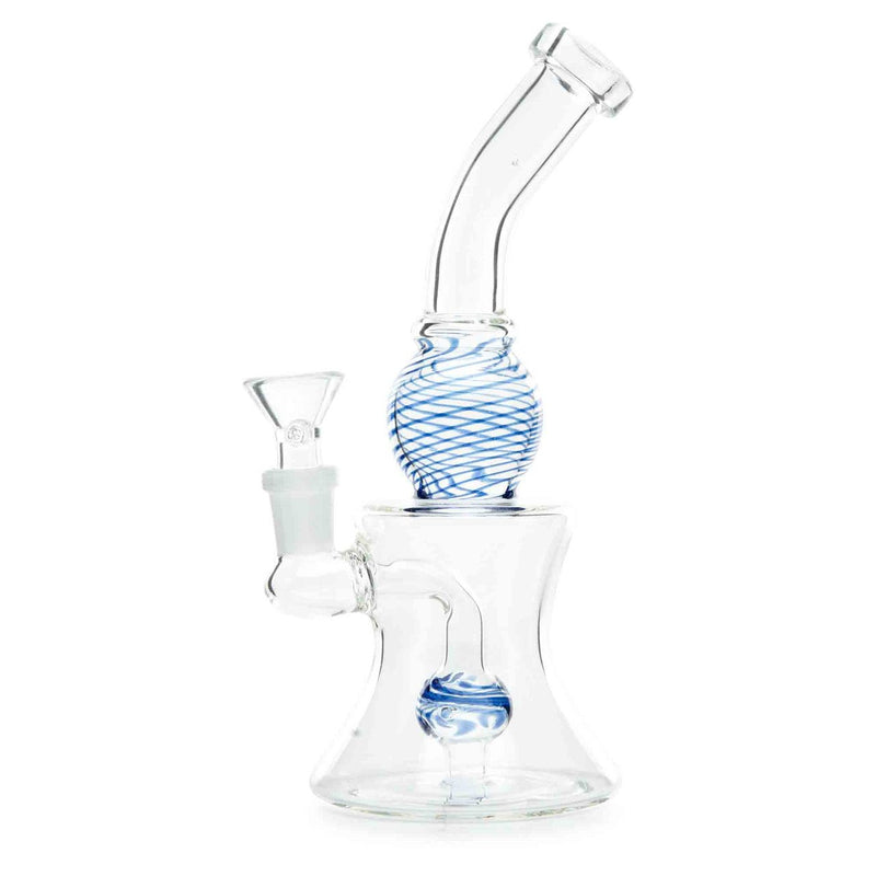 Bent Globe Water Pipe Blue