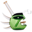etai rahmil mini shredder rig with green and peach colored glass