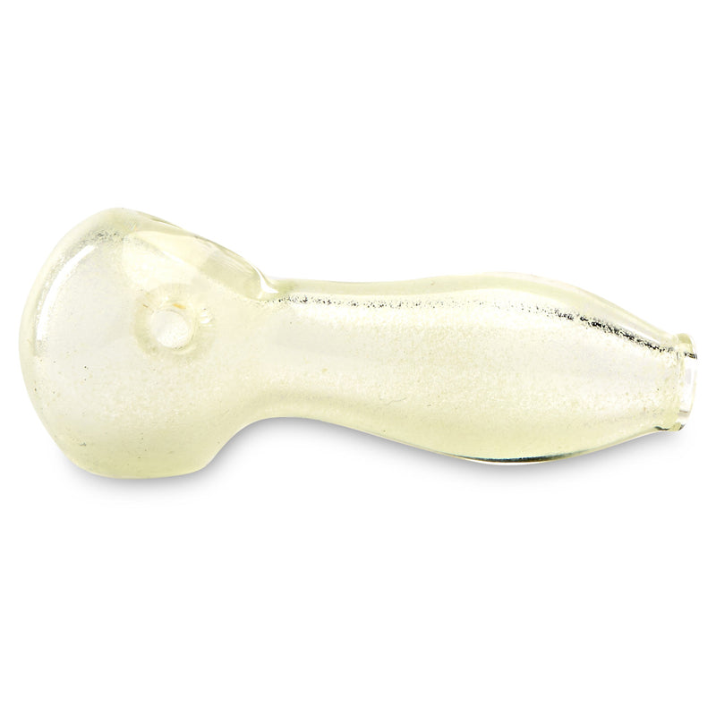 Frosted spoon hand pipe for dry herb side view