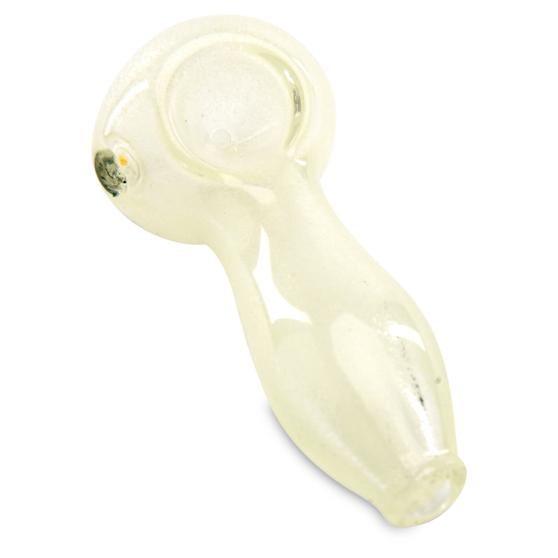Frosted spoon hand pipe for dry herb top view