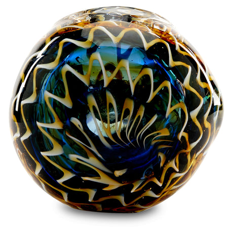 Tiger swirl herb spoon pipe front view