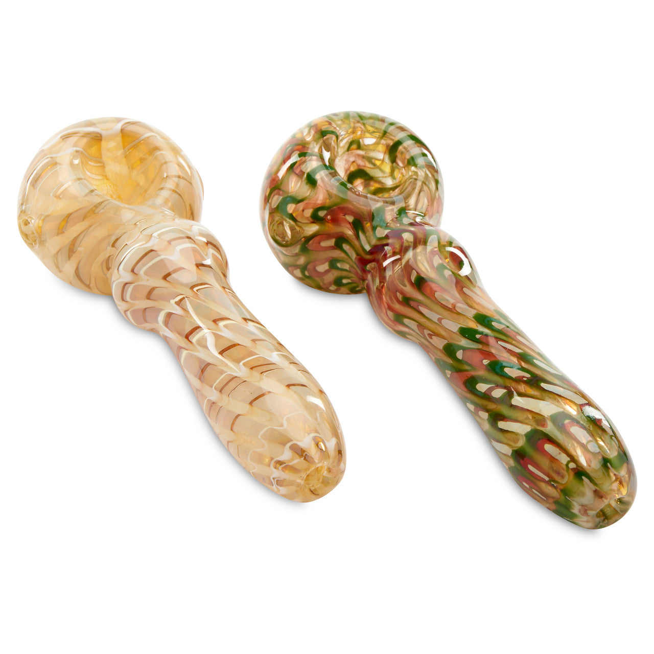 Swirled dry herb spoon hand pipe