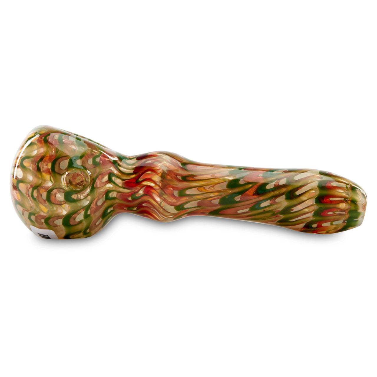 Swirled dry herb spoon hand pipe dark