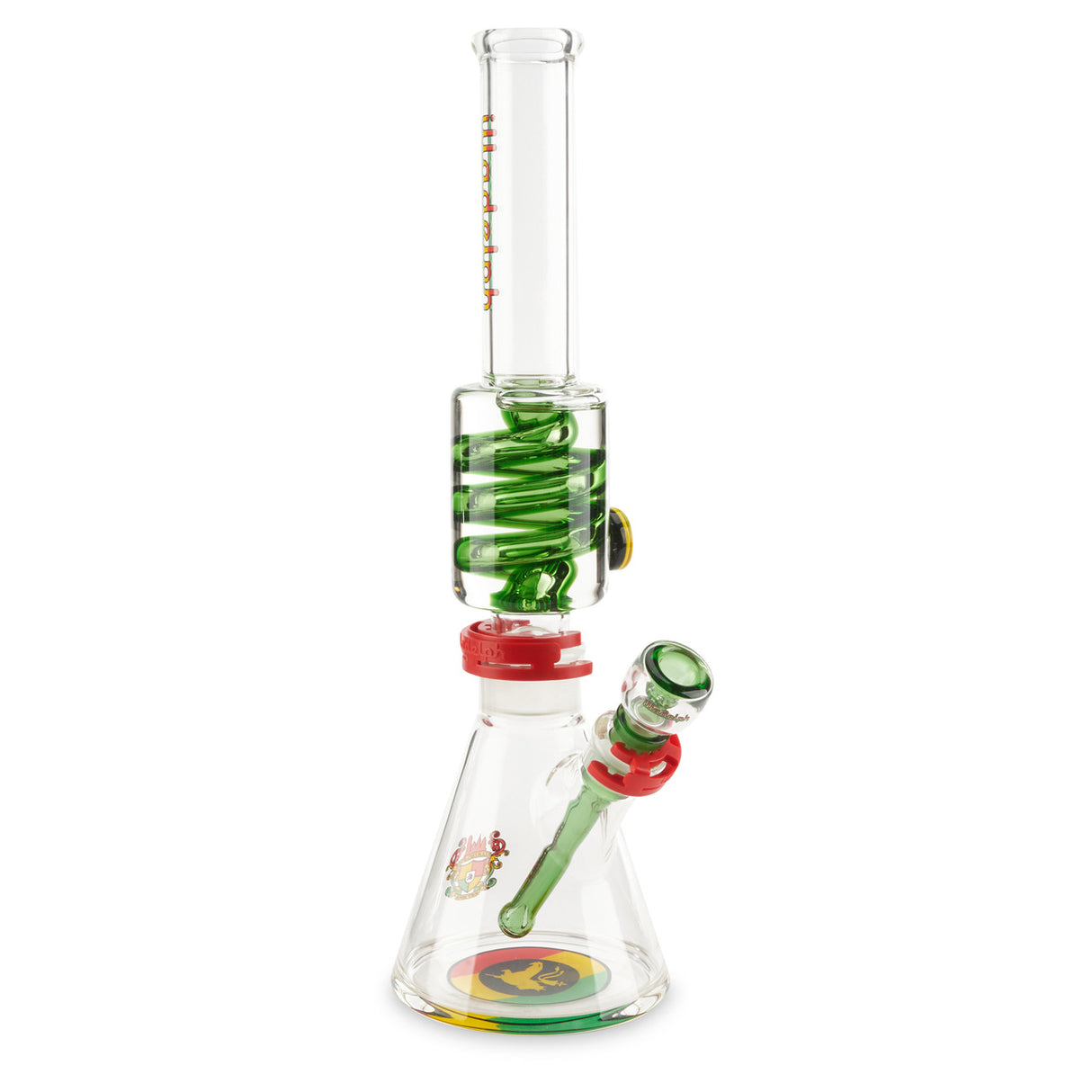 illadelph glass medium freeze coil rasta water pipe for dry herbs