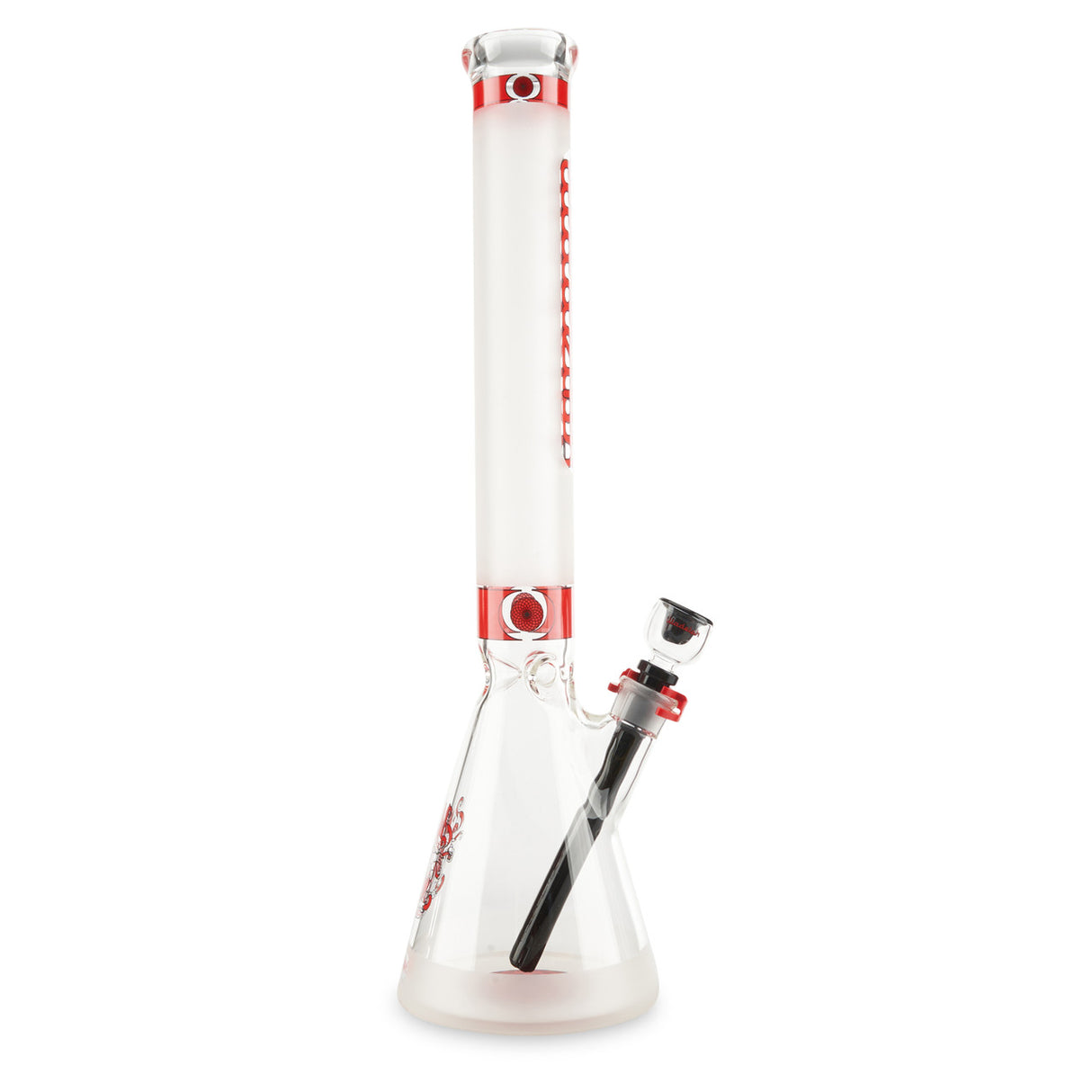 illadelph glass signature frosted beaker red pipe tall tube for herbs